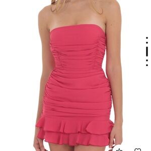 Lucy in the Sky Strapless Pink Dress